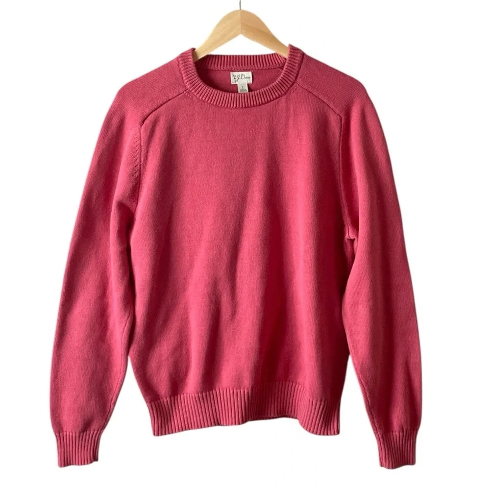 J Crew Men’s Classic Heritage 100% Cotton Crewneck Preppy Sweater Size Large